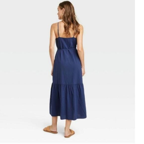 Universal Thread Night Fall Blue Maxi Sundress, sz Medium - Picture 4 of 15